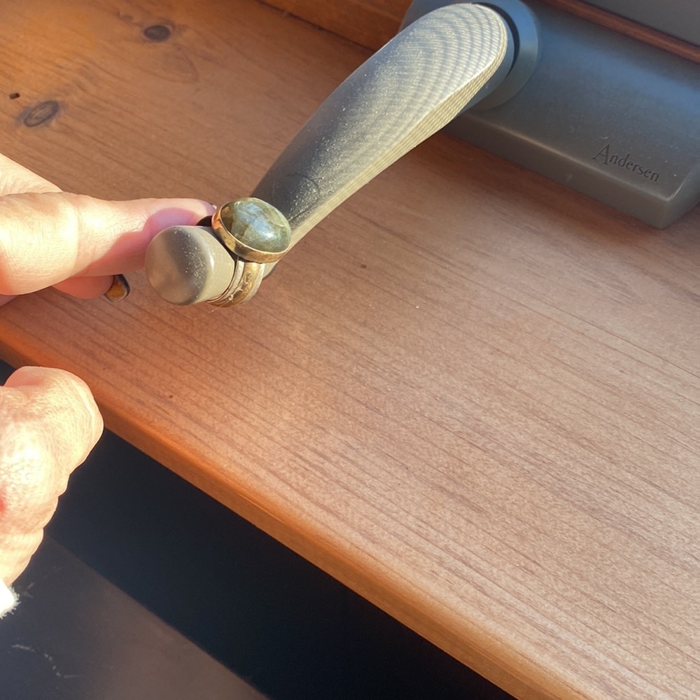 Labradorite Set In Sterling Silver And 18 K Gold … - image 4